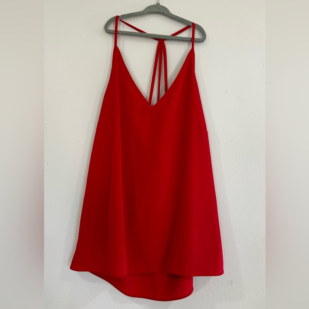 Women’s red tank top. Bloomingdale’s brand Aqua Size Large